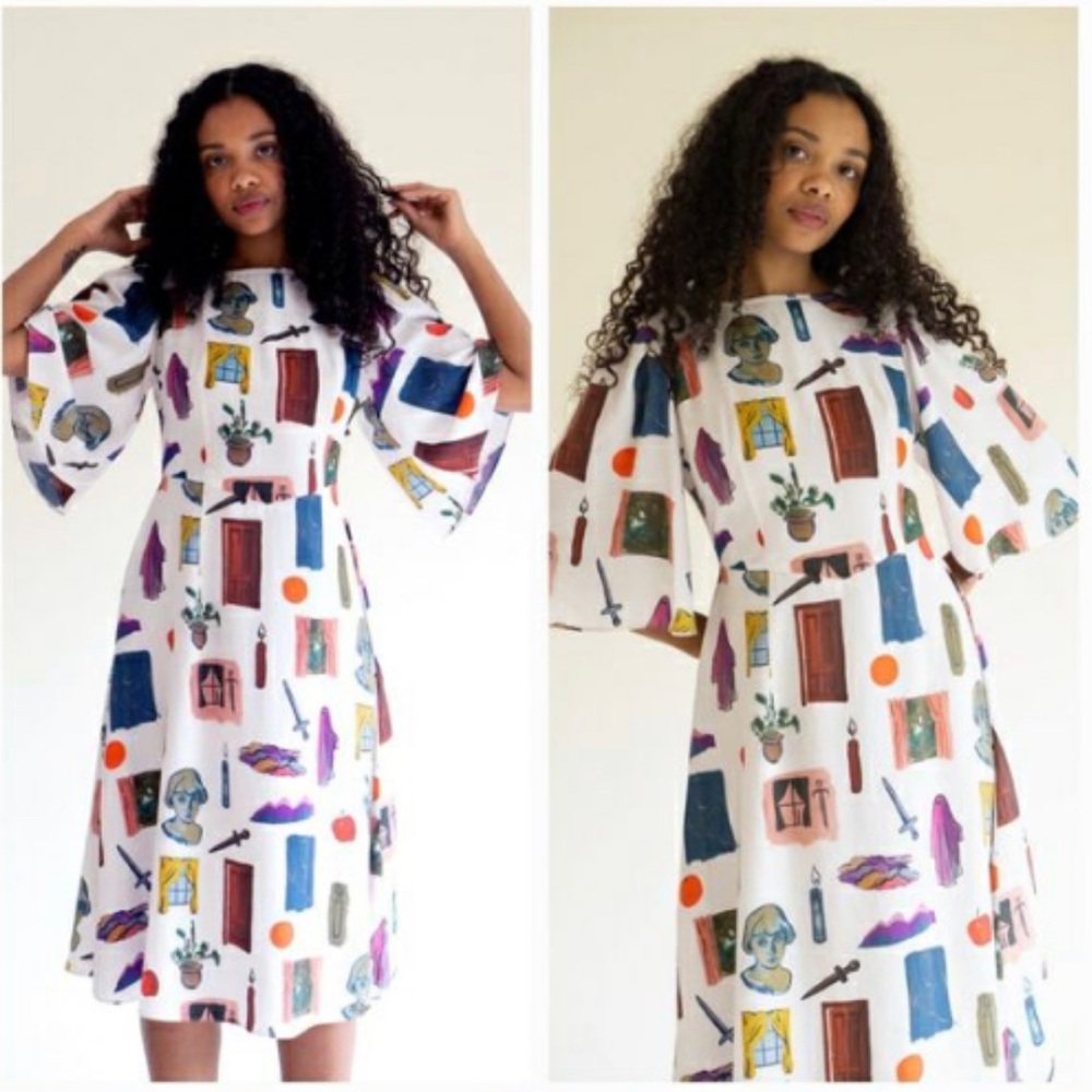 Samantha Pleet Noble Dress in Dreaming Print